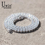 Uwin 3mm 4mm 5mm 8mm Tennis Chain Mens Zircon 1 Row CZ Iced Out Necklace