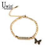 Uwin Letters Bracelet DIY Initial Name Personalized Gift