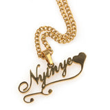 Uwin Stainless Steel Name Necklace Personalized HipHop Jewelry