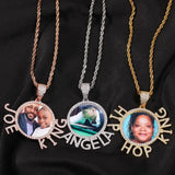 Uwin Photo Pendant Necklaces Custom Pictures CZ Hiphop Jewelry