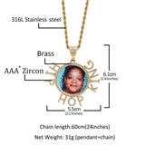 Uwin Photo Pendant Necklaces Custom Pictures CZ Hiphop Jewelry