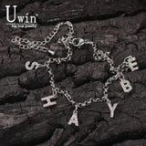 Uwin DIY Initial Name Personalized Letter Bracelet - Gift