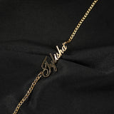 Personalised Initial Anklets Name Bracelet Cuban Chain Stainless Steel Gift