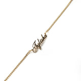 Personalised Initial Anklets Name Bracelet Cuban Chain Stainless Steel Gift
