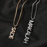 Uwin Name Necklace Mini Letters Vertical Personalized Necklace
