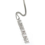 Uwin Name Necklace Mini Letters Vertical Personalized Necklace