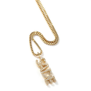 Uwin Name Necklace Mini Letters Vertical Personalized Necklace