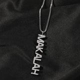 Uwin Name Necklace Mini Letters Vertical Personalized Necklace