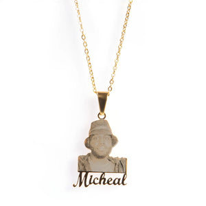 Uwin Name Necklace Photo Laser Printing Pendant DIY Personalised Letters
