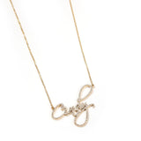 Uwin Name Necklace With Rhinestone Letters Choker Pendant