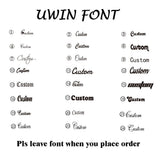 Uwin Personalised Letters Necklace Photo Laser Printing Pendant DIY Name