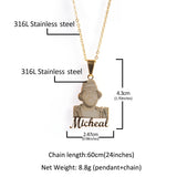 Uwin Personalised Letters Necklace Photo Laser Printing Pendant DIY Name