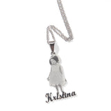 Uwin Personalised Letters Necklace Photo Laser Printing Pendant DIY Name