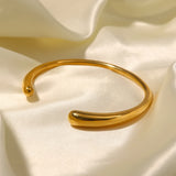 Uworld 316L Geometric Stainless Steel Cuff Bracelet Bangle