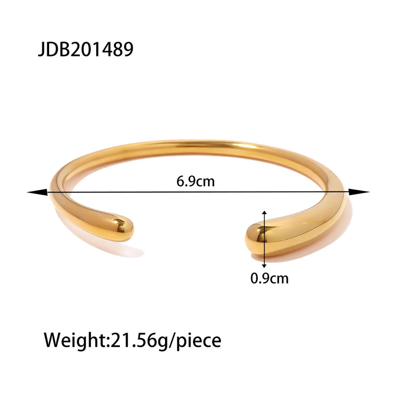 Uworld 316L Geometric Stainless Steel Cuff Bracelet Bangle