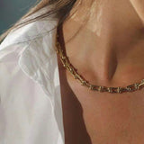 Uworld 316L Stainless Steel Chain Necklace Waterproof Thick Chunky Collar Gift