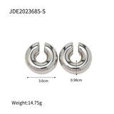 Uworld 316L Stainless Steel PVD Hoop Earrings Women Ear Clips