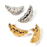 Uworld Croissant Stud Earrings Women 18K Plated Rust Proof Statement Jewelry