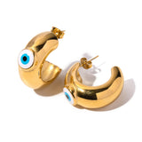 Uworld Eyes Shape Stainless Steel 18K Plated Jewelry Set for Women
