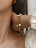 Uworld Pearl Chain Bracelet Women Gift
