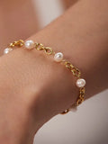 Uworld Pearl Chain Bracelet Women Gift
