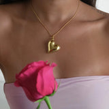 Uworld Stainless Steel Hailey Heart Pendant Necklace for Women