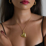 Uworld Stainless Steel Hailey Heart Pendant Necklace for Women