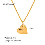 Uworld Stainless Steel Hailey Heart Pendant Necklace for Women