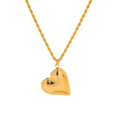 Uworld Stainless Steel Hailey Heart Pendant Necklace for Women