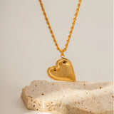 Uworld Stainless Steel Hailey Heart Pendant Necklace for Women