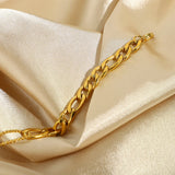 Uworld Plated Stainless Steel Chain Bracelet Jewelry Accessories Brazalete Muj