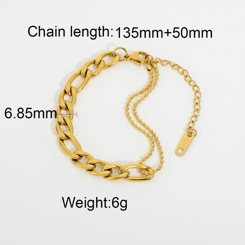 Uworld Plated Stainless Steel Chain Bracelet Jewelry Accessories Brazalete Muj