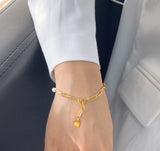 Uworld Chain Freshwater Pearl Bracelet Stainless Steel