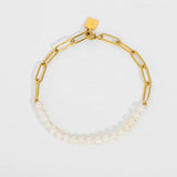 Uworld Chain Freshwater Pearl Bracelet Stainless Steel