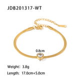 Uworld INS Heart Snake Chain Bangle Bracelet Stainless Steel Golden Bracelet