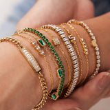 Uworld Maximalist Bracelet with CZ Gemstones Stainless Steel - Gift for Women