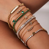 Uworld Maximalist Bracelet with CZ Gemstones Stainless Steel - Gift for Women