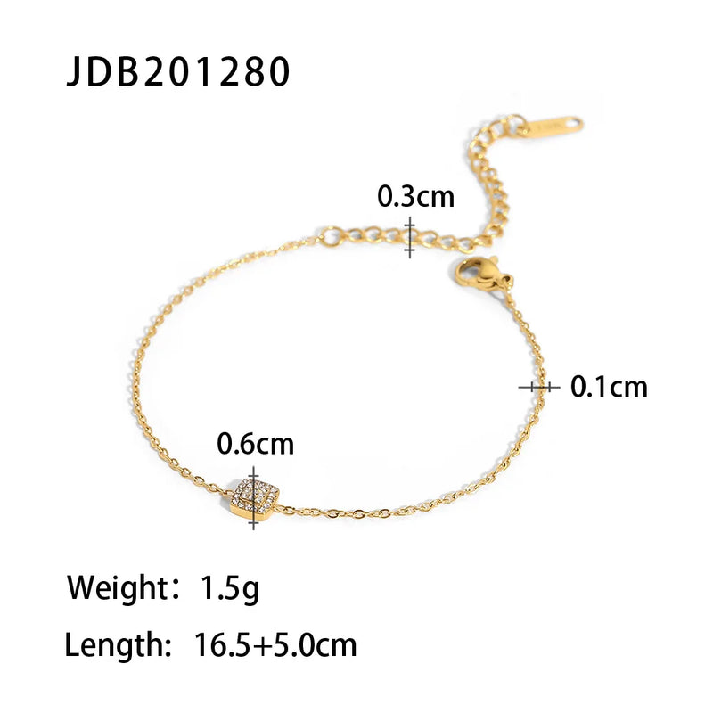 Uworld Maximalist Bracelet with CZ Gemstones Stainless Steel - Gift for Women