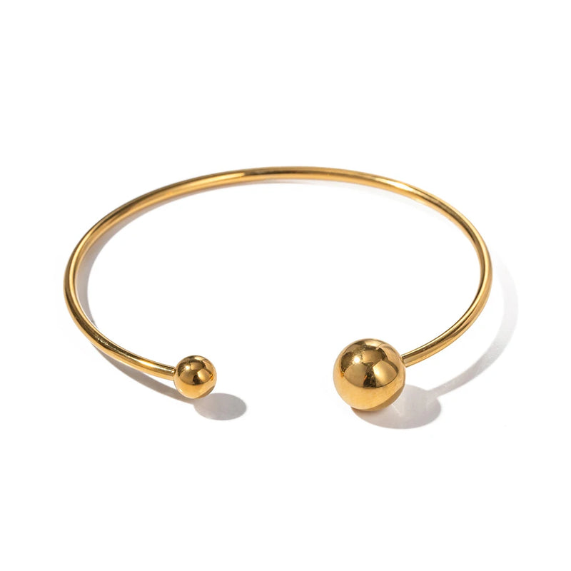 Uworld Minimal Double Meteorite Bangle Cuff Silver Bracelet