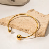 Uworld Minimal Double Meteorite Bangle Cuff Silver Bracelet