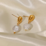 Uworld Freshwater Pearl Dangle Earrings Baroque Hanging