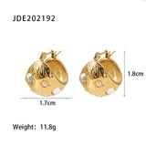 Uworld 18K Plated Hemispherical Charm Pearl Ball Stud Earrings