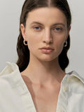 Uworld Silver Stainless Steel Hoop Earrings for Women