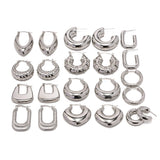 Uworld Silver Stainless Steel Hoop Earrings for Women