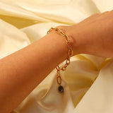 Uworld Retro Mesh Belt Titanium Wide Bracelet 18K Plated Stainless Steel Chain
