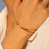 Uworld Snake 316 Stainless Steel Charm Bracelet Women Golden Wrist