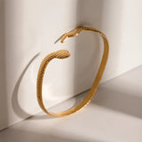 Uworld Snake 316 Stainless Steel Charm Bracelet Women Golden Wrist