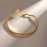 Uworld Snake 316 Stainless Steel Charm Bracelet Women Golden Wrist