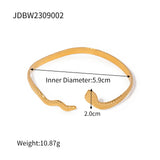Uworld Snake 316 Stainless Steel Charm Bracelet Women Golden Wrist