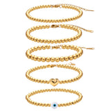 Uworld Silver Beaded Ball Bracelets Waterproof Jewelry for Women